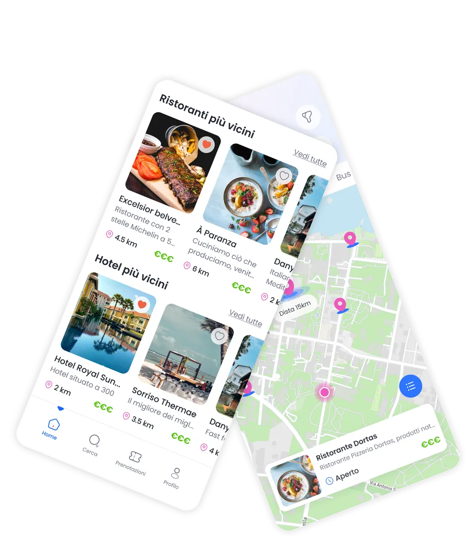 L'app InfoIschia con i ristoranti e gli hotel più vicini e la mappa dell'isola